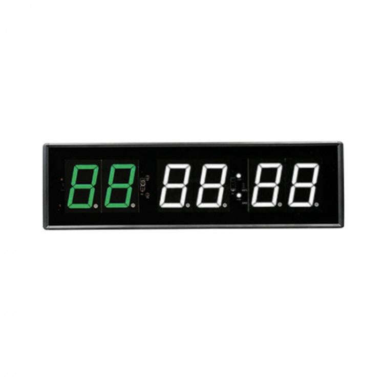 KYX--0023 2.3 inch 6-digit LED Sports Fitness Multi-function Timer, Plug:UK Plug(Green White Digits)