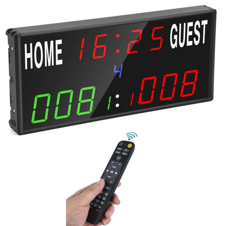 KYX--0030 13-digit LED Electronic Scoreboard Remote Control Multi-function Competition Timer, Plu...