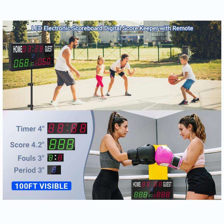 KYX--0030 13-digit LED Electronic Scoreboard Remote Control Multi-function Competition Timer, Plu...