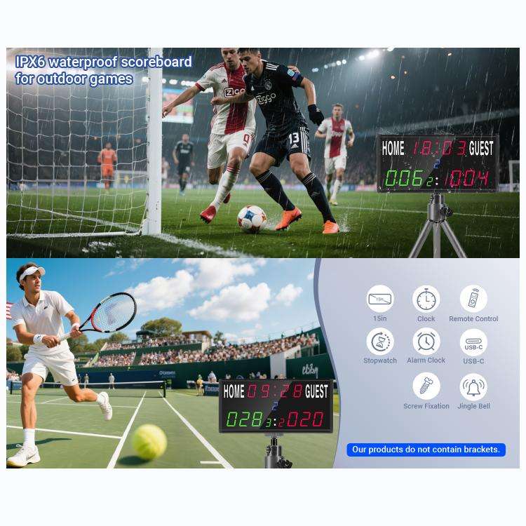 KYX--0030 13-digit LED Electronic Scoreboard Remote Control Multi-function Competition Timer, Plu...