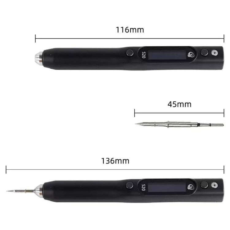 S20 20W 9V Handheld Precision Soldering Iron with 3 Soldering Tips(EU Plug)