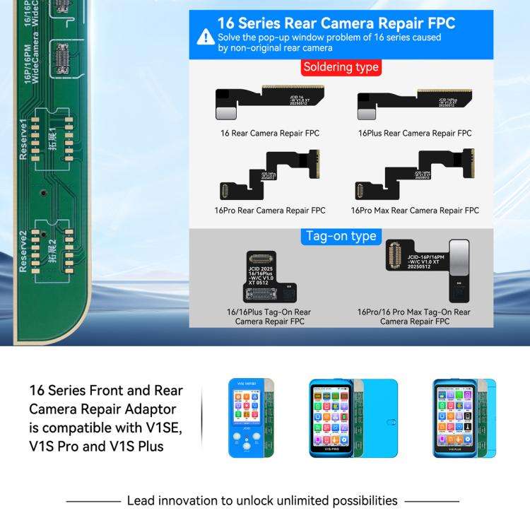 JC Front / Rear Camera Repair Adaptor For iPhone 16 Series