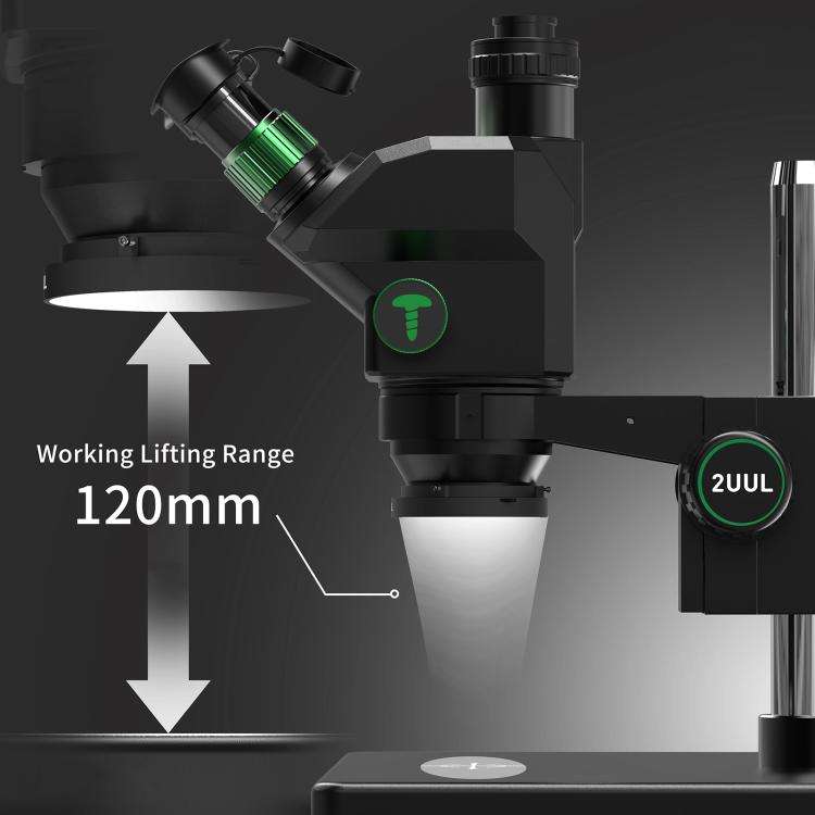 2uul MC7060-A1 7-60X Synchronous Zoom Trinocular Microscope