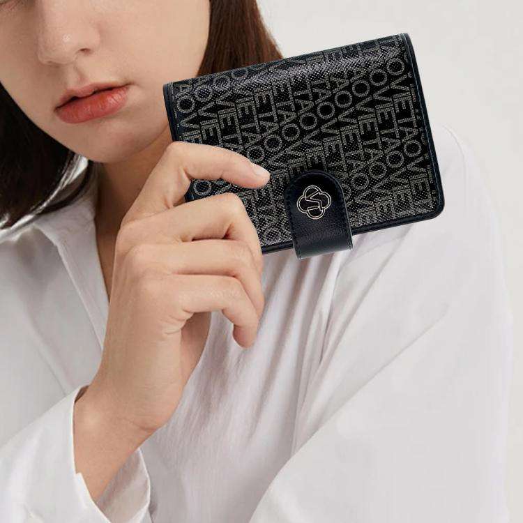 VIETAO VT-ZP-240 Multifunctional Leather Passport Card Holder(Black Grey)