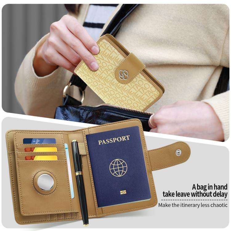 VIETAO VT-ZP-240 Multifunctional Leather Passport Card Holder(Milk Tea)