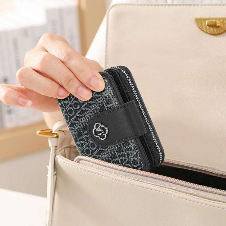 VIETAO VT-ZP-241 Multifunctional Leather Card Holder Wallet(Black Grey)