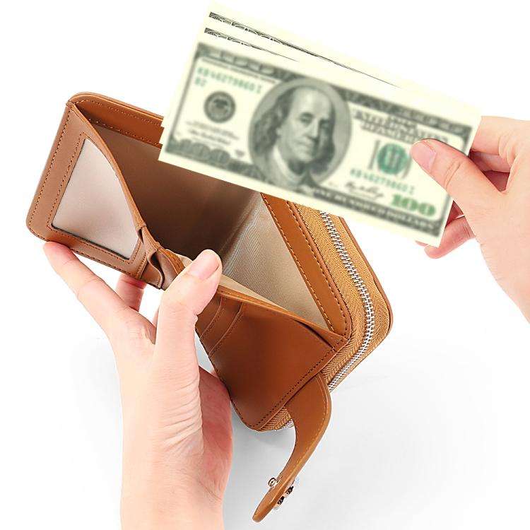 VIETAO VT-ZP-241 Multifunctional Leather Card Holder Wallet(Coffee)