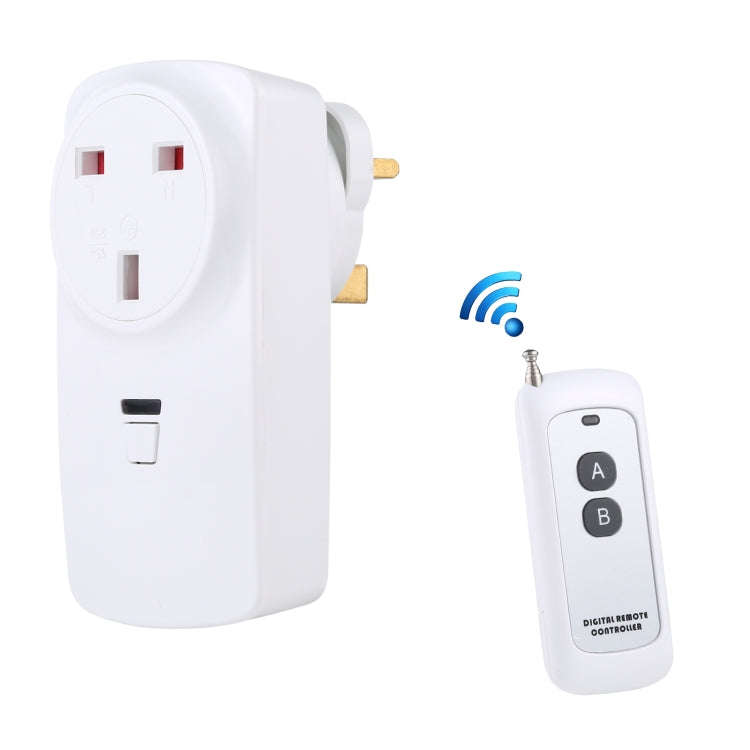 AK-DL220 220V Smart Wireless Remote Control Socket with Remote Control, Plug Type:UK Plug
