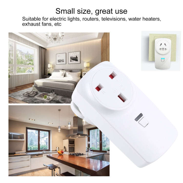 AK-DL220 220V Smart Wireless Remote Control Socket with Remote Control, Plug Type:UK Plug
