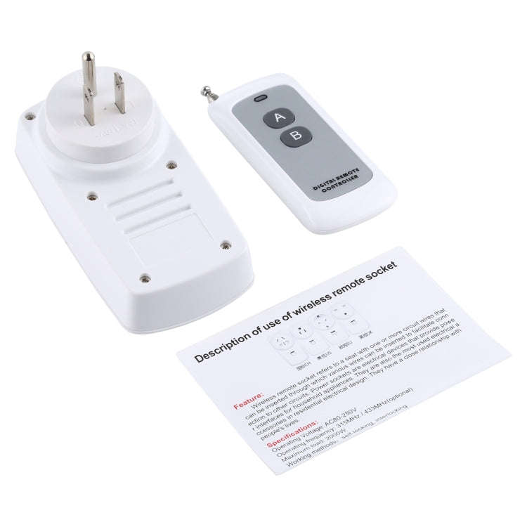 AK-DL220 220V Smart Wireless Remote Control Socket with Remote Control, Plug Type:US Plug