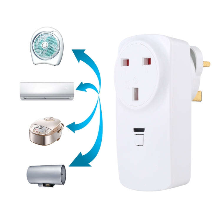AK-DL220 220V Smart Wireless Remote Control Socket with Remote Control, Plug Type:UK Plug