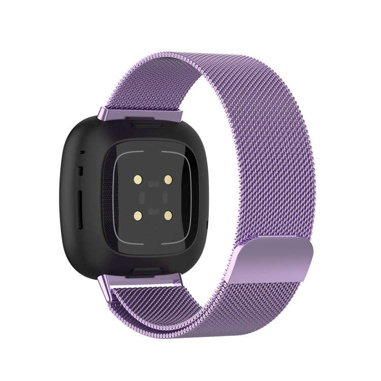 For Fitbit Versa 3 / Fitbit Magnetic Milano Watch Band, Size:Small Code(Light Purple)
