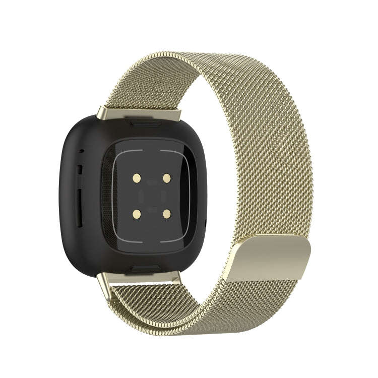For Fitbit Versa 3 / Fitbit Magnetic Milano Watch Band, Size:Small Code(Official Gold)