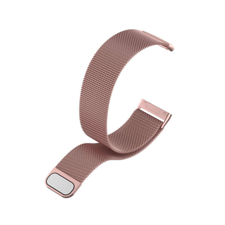 For Fitbit Versa 3 / Fitbit Magnetic Milano Watch Band, Size:Small Code(Rose Pink)