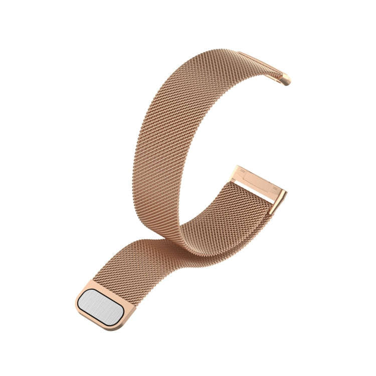 For Fitbit Versa 3 / Fitbit Magnetic Milano Watch Band, Size:Small Code(Rose Gold)