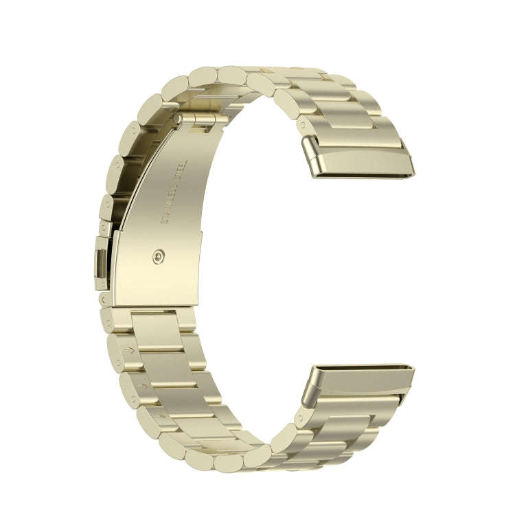 For Fitbit Versa 3 / Fitbit Sense 3-Beads Stainless Steel Watch Band with Disassembly Tools(Offic...