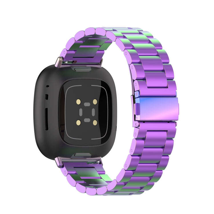 For Fitbit Versa 3 / Fitbit Sense 3-Beads Stainless Steel Watch Band with Disassembly Tools(Color...