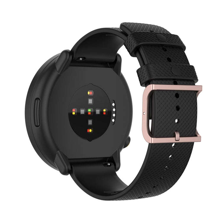 For POLAR Polar Dot Textured Silicone Watch Band, Size: Free Size(Black)