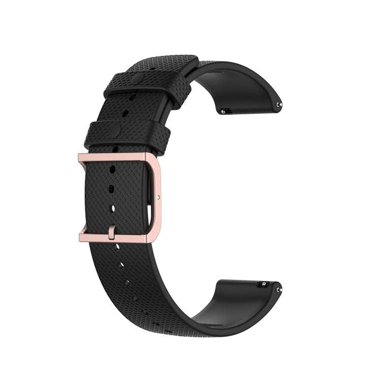 For POLAR Polar Dot Textured Silicone Watch Band, Size: Free Size(Black)