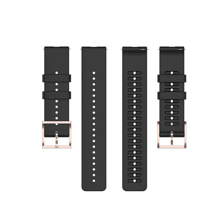 For POLAR Polar Dot Textured Silicone Watch Band, Size: Free Size(Black)