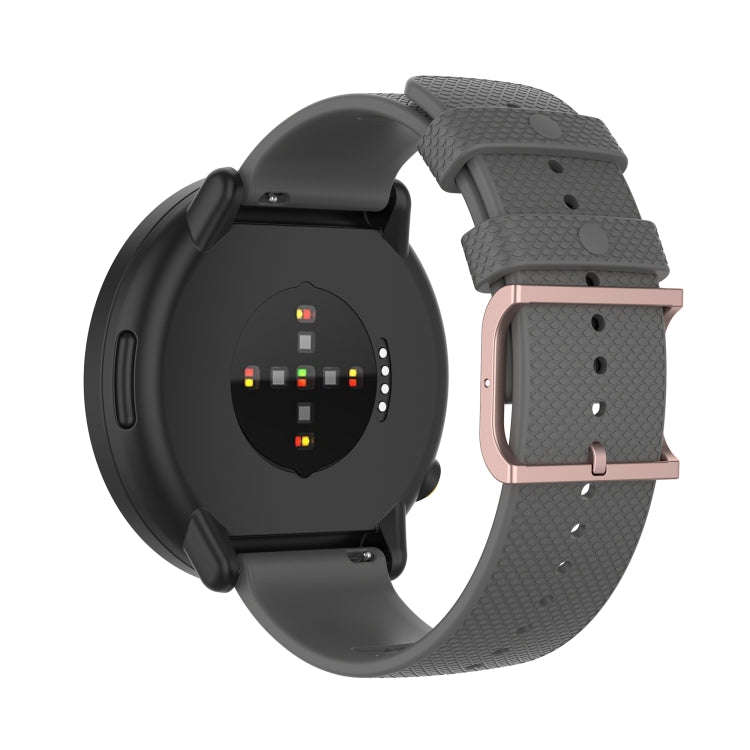 For POLAR Polar Dot Textured Silicone Watch Band, Size: Free Size(Gray)