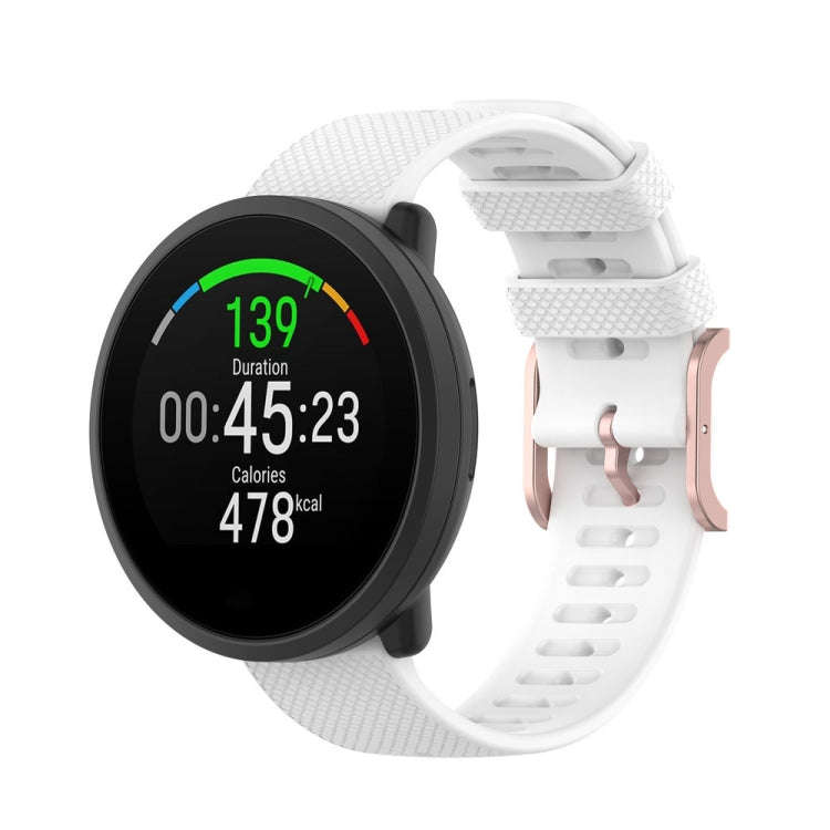 For POLAR Polar Dot Textured Silicone Watch Band, Size: Free Size(White)