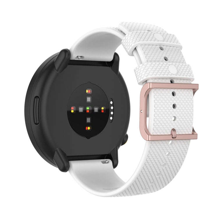 For POLAR Polar Dot Textured Silicone Watch Band, Size: Free Size(White)