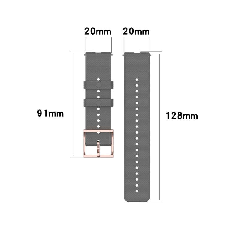 For POLAR Polar Dot Textured Silicone Watch Band, Size: Free Size(Black)