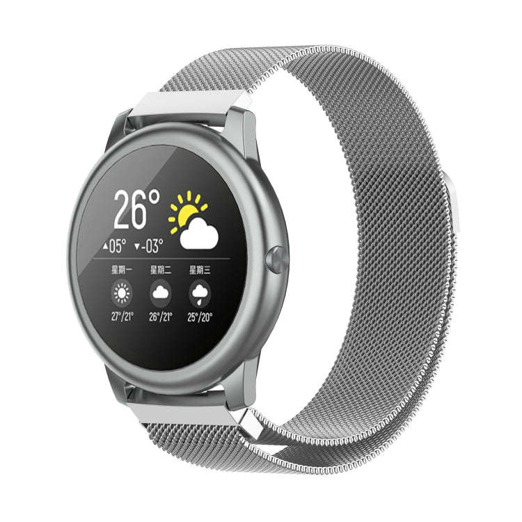 For Xiaomi Haylou Solar LS05 Milanese Casual Magnetic Watch Band, Size: Free Size(Silver)