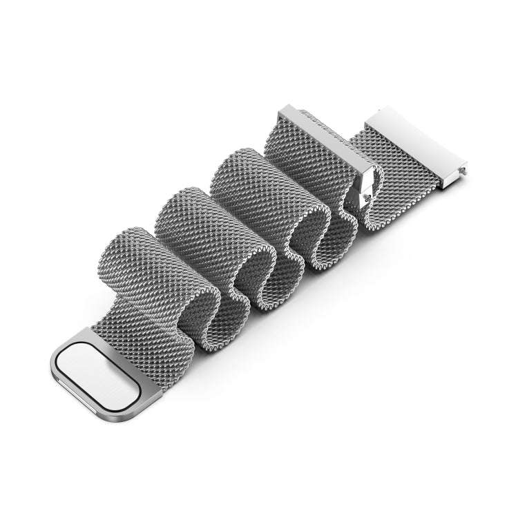 For Xiaomi Haylou Solar LS05 Milanese Casual Magnetic Watch Band, Size: Free Size(Silver)
