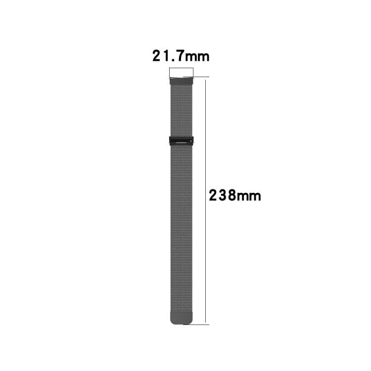 For Xiaomi Haylou Solar LS05 Milanese Casual Magnetic Watch Band, Size: Free Size(Silver)