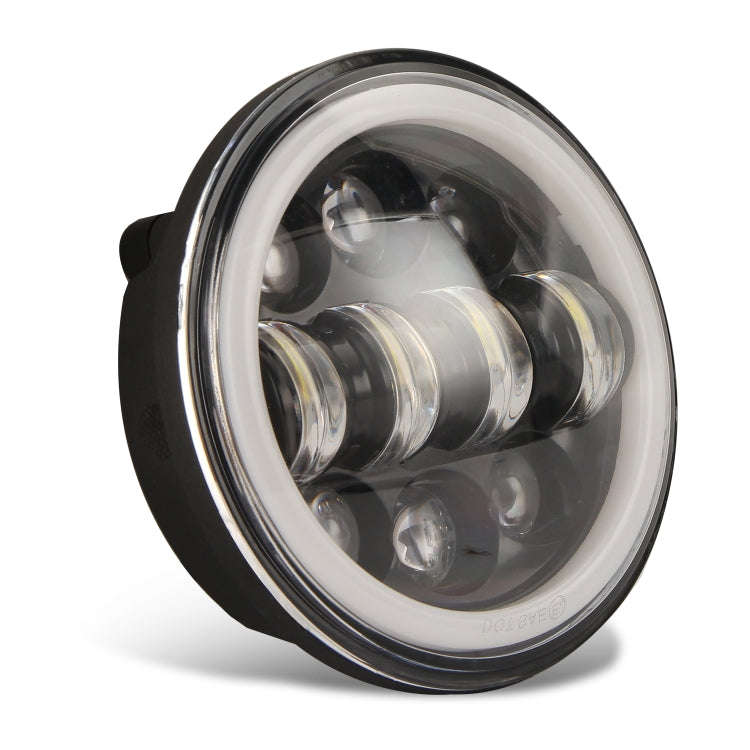 EagleVision DC9-30V 35W 6000K 4000LM 5.75 inch Round Motorcycle 6LEDs Headlight with Angel Eye fo...