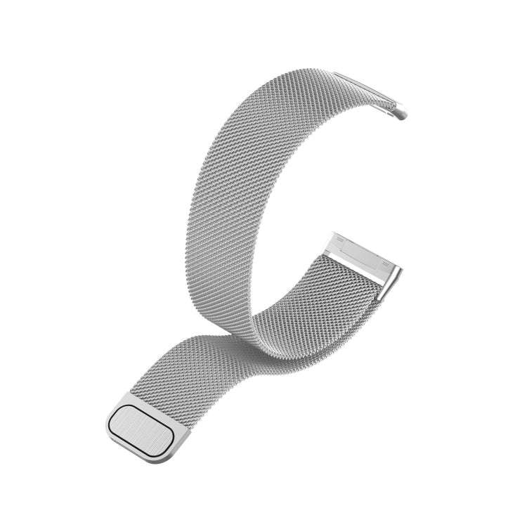 For Fitbit Versa 3 Milanese  Watch Band, Size:S 202mm(Silver)