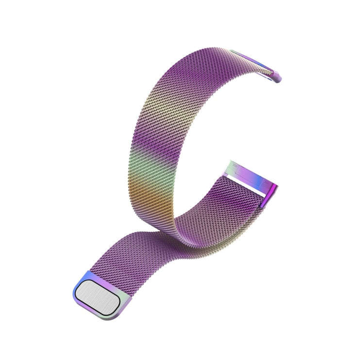 For Fitbit Versa 3 Milanese  Watch Band, Size:L 230mm(Colorful)