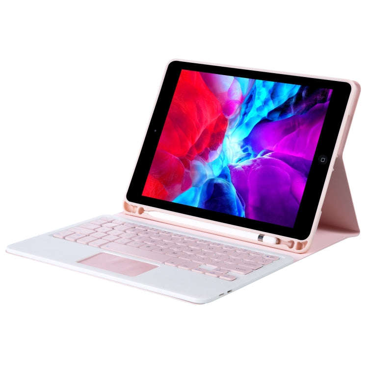 T098B-A Pressed Skin Texture TPU Detachable Candy Colors Bluetooth Keyboard Tablet Case for iPad ...