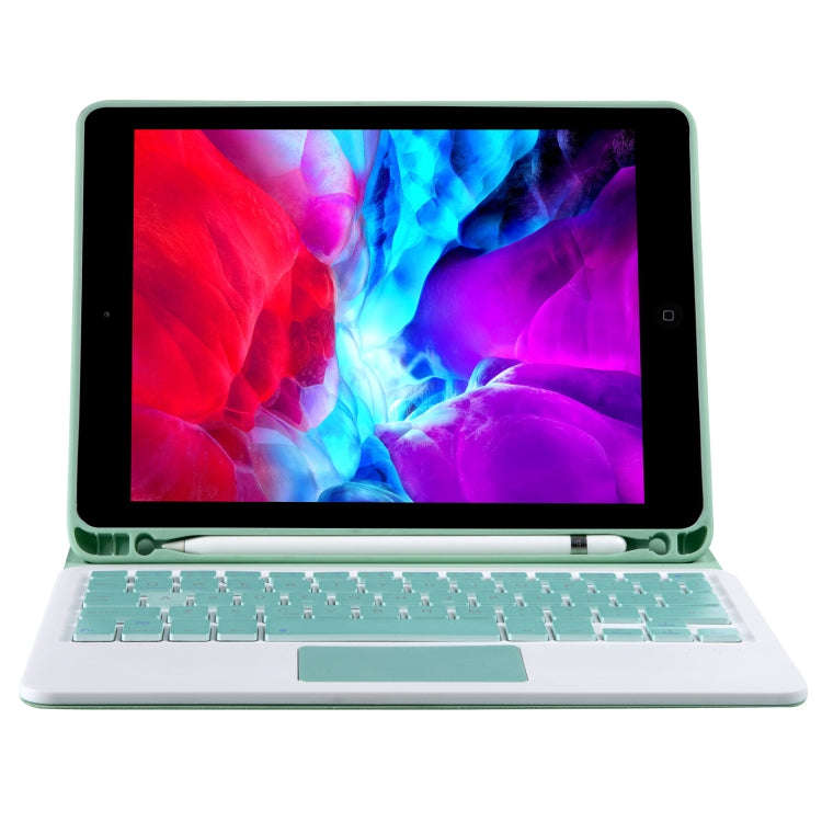 T098B-A Pressed Skin Texture TPU Detachable Candy Colors Bluetooth Keyboard Tablet Case for iPad ...