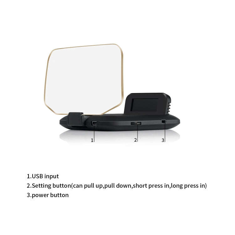 C1 OBD2 + GPS Mode Car HUD Head-up Display Compass / Speed / Water Temperature / Voltage Display ...
