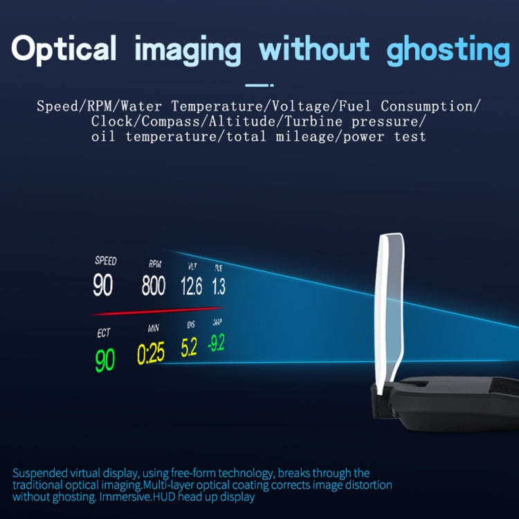 C2 Car HUD Head-up Display GPS Digital Meter Water Temperature / Voltage / Speed