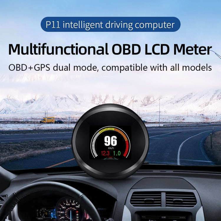 P11 OBD2 + GPS Mode Car HUD Head-up Display Water Temperature / Vehicle Speed / Voltage / Fuel Co...