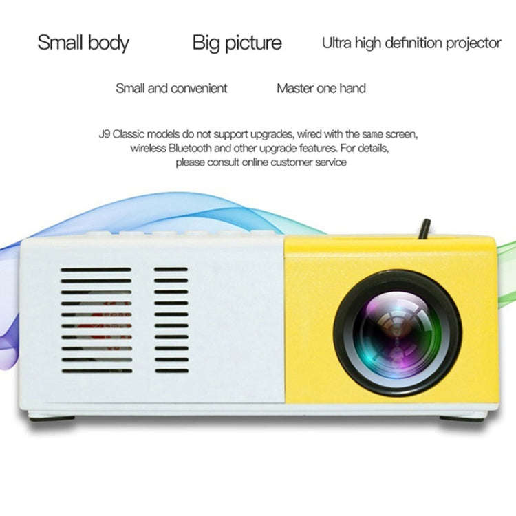 J9 1920x1080P 15 ANSI Portable Home Theater Mini LED HD Digital Projector, Basic Version, UK Plug...