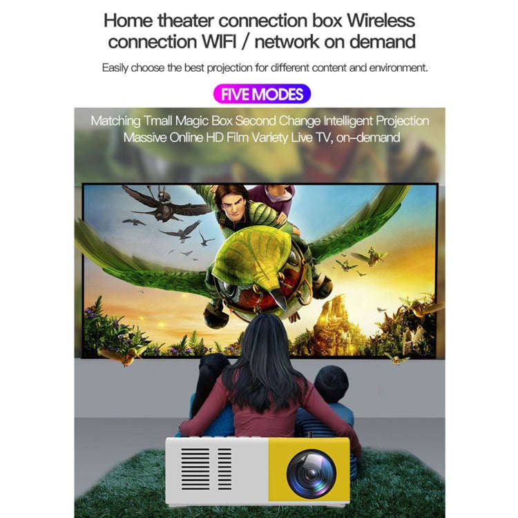 J9 1920x1080P 15 ANSI Portable Home Theater Mini LED HD Digital Projector, Basic Version, UK Plug...