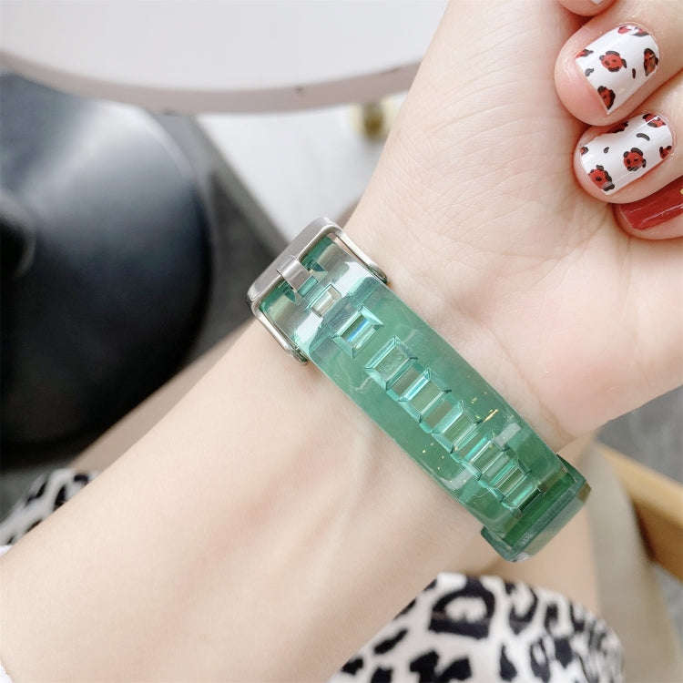 For Xiaomi Mi Band 5 / 4 Universal Silicone Transparent Watch Band(Green)