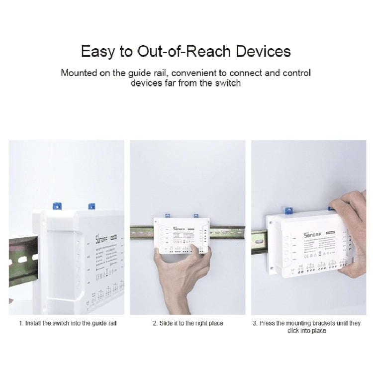 Sonoff 4CHPROR3 Mobile Phone Smart Home Switch Four-way Controller, Support Long-range Control Ti...