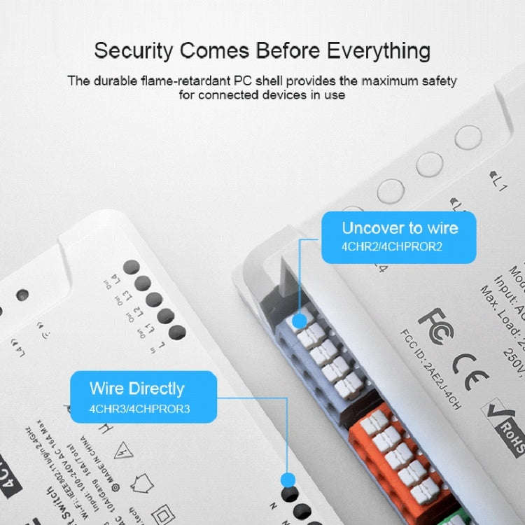 Sonoff 4CHPROR3 Mobile Phone Smart Home Switch Four-way Controller, Support Long-range Control Ti...