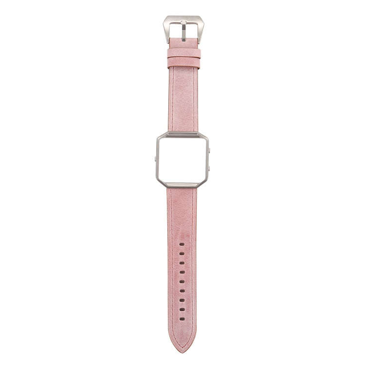 For Fitbit Blaze Fresh Style Leather Watch Band(Pink)