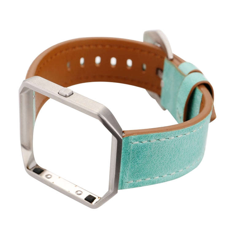 For Fitbit Blaze Fresh Style Leather Watch Band(Green)