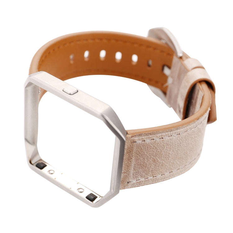 For Fitbit Blaze Fresh Style Leather Watch Band(Brown)