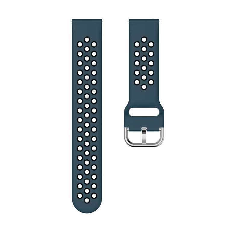 For Samsung Galaxy Watch Active2 44mm Two-color Silicone Watch Band(Green+Black)