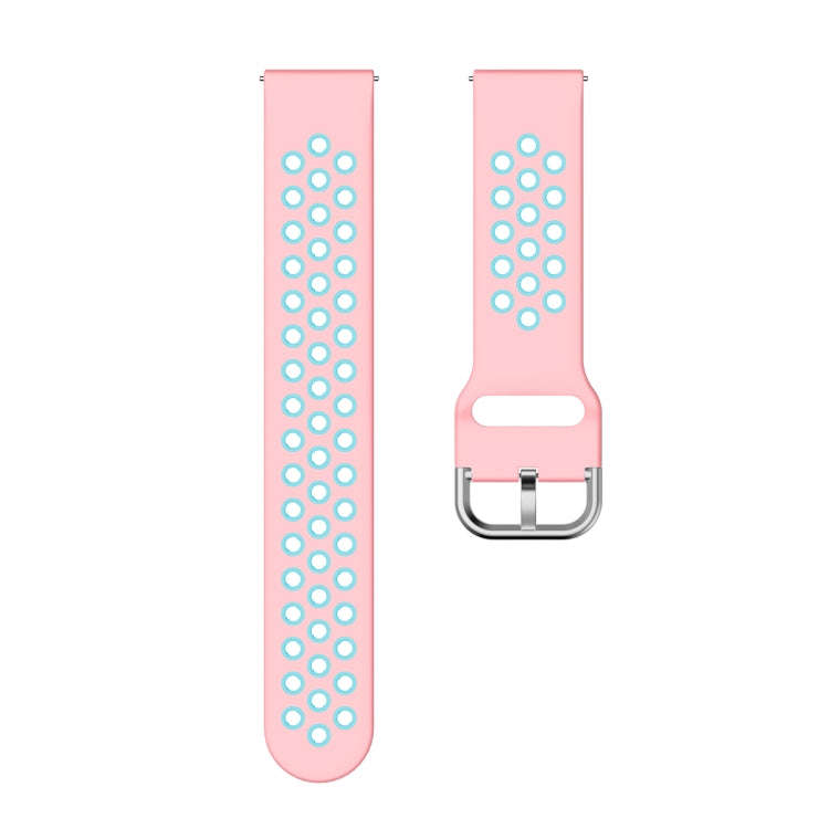 For Samsung Galaxy Watch Active2 44mm Two-color Silicone Watch Band(Light Pink+Mint Green)