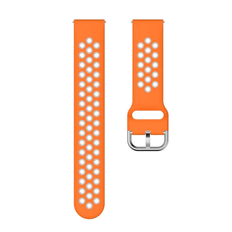 For Samsung Galaxy Watch Active2 44mm Two-color Silicone Watch Band(Orange+Grey)
